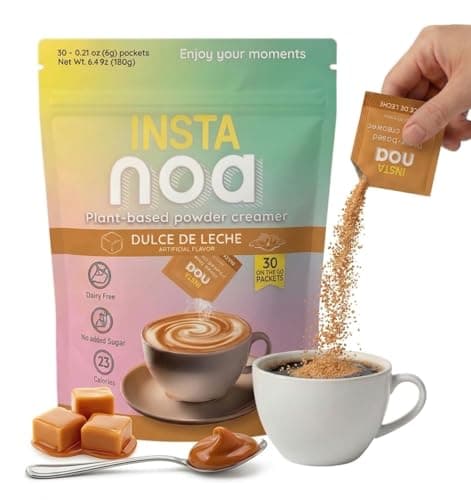 NOA Powder Coffee Creamer, Dulce de Leche, Dairy-Free, 30 Sachets