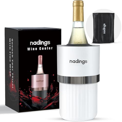 Nadings Iceless Wine Chiller, Keeps Cold 6+ Hours, Fits Most Wine Bottles - Image 1
