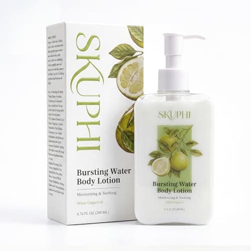 SKUPHI Soothing Body Lotion, Fast Absorbing Water-Burst Moisturizer for Dry Skin, Non-Greasy Hydrating Lotion with Hyaluronic Acid, Glycerin, Shea Butter, White Grapefruit Scent, 6.76 Fl Oz - Image 1