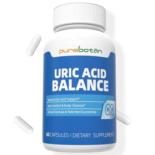 PureBotan Natural Purge Uric Acid Flush, Support Uric Acid Cleanse and Balance, Joints and Mobility, Tart Cherry, Celery Seed and Eucommia Leaf Extract, Feet and Joint Support Supplement, 60 Capsules - Image 1