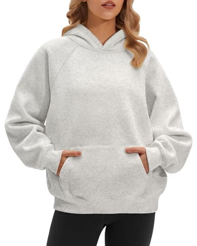 Stelle Women Hoodies Oversized Fleece Long Sleeve Comfy Casual Pullover Sweatshirts 2026 Winter Fall Outfits Light Heather Grey X-Large - Image 1