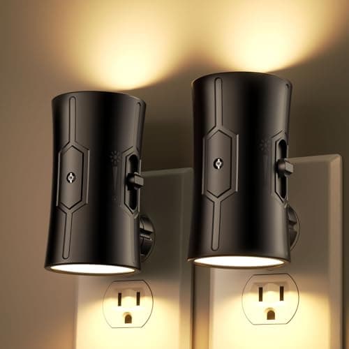Sujeet LED Night Lights Plug into wall, Bright Night Light, Dusk to Dawn Sensor, Soft White 3000K, 0-100LM Adjustable Brightness, Dimmable Nightlights for Hallway, Bathroom Bedroom Kitchen, 2 Pack - Image 1