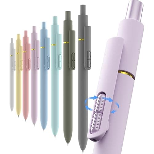 inkipen 8Pcs Gel Pens - 0.5mm Black Ink Pens Fine Point Smooth Writing, Quick Drying Journaling Pens, Cute School & Office Pens for Gift - Image 1