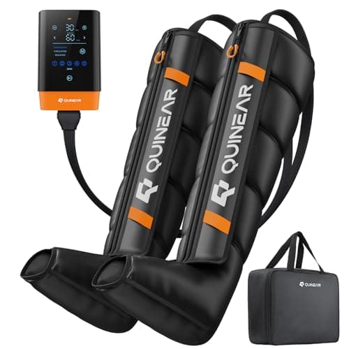 QUINEAR Cordless Leg Recovery System with 5-Zone Air Compression, Leg Massager for Circulation with 11 Levels & 3 Modes, Compression Boots for Athletes, Officer, Elderly(Medium) - Image 1