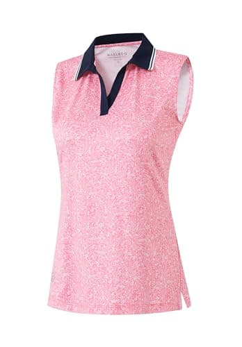 M MAELREG Womens Polo Shirts Short Sleeve V-Neck Collared Golf Tennis Shirt Moisture Wicking Tank Top Womens Golf Shirts