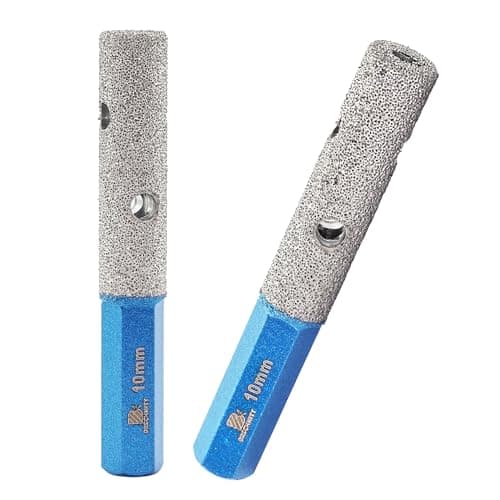 Diamond Finger Milling Bits 3/8“ - BRSCHNITT 2pcs Dry Core Drill Bit for Enlarging Shaping Existing Holes of Porcelain,Hard Ceramic,Granite,Marble hex Shank