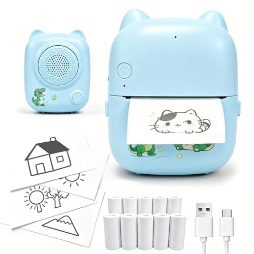711TEK AI Voice Thermal Sticker Printer for Kids, Portable Inkless Mini Sticker Maker, Chat, Jokes & Homework Help, Screen-Free Creative Gift for Boys & Girls - Image 1