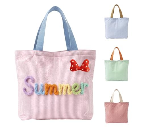 NYLGOXITK Personalized striped pool & beach totes, custom soft handbags — great gifts for women. Ideal for travel, vacation, or shopping. - Image 1