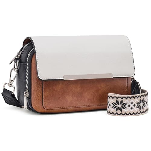 Roulens Crossbody Bags for Women Small Crossbody Wallet Purses with 6 Card Slots, Leather Shoulder Handbags, Perfect for Daily Use/Travel - Image 1