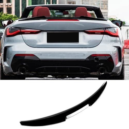 KHK G23 Rear Spoiler, Gloss Black Rear Trunk Spoiler Wings, ABS Material M4 Style Rear Spoiler Wing Lid Fits for BMW 4-Series G23 Convertible 2021-2023 2022 - Image 1
