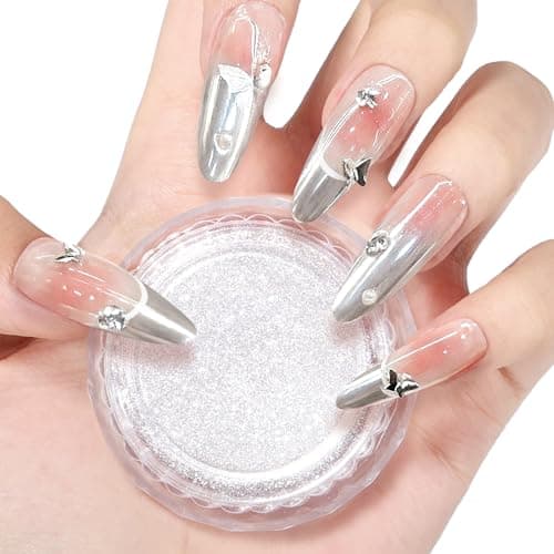 SAVILAND Unicorn Chrome Nail Powder: Moonlight Shimmer Pearl Chrome Powder Mirror Effect Glaze Donut Mermaid Pearlescent Nail Art Pigment for DIY Manicure Home & Salon Use