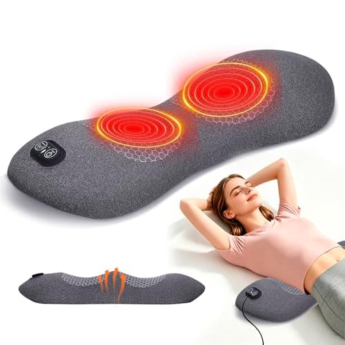 Kaaeiccr Back Massager, 3-in-1 Back Massage Cushion with Heat, Vibration and Gentle Stretch Support, Ergonomic Memory Foam Lumbar Pillow, Adjustable Height for Office Chair, Bed and Sofa - Image 1