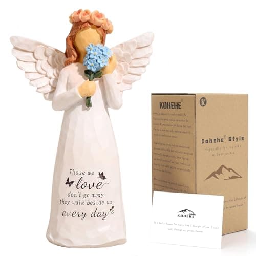 Sympathy Gifts for Loss of Loved One, 5.12" Forget-Me-Not Handmade Angel Figurine Bereavement Gift of Condolence, Miscarriage Gift for Mothers, Remembrance Memorial Gifts for Loss of Mom, Dad, Lover