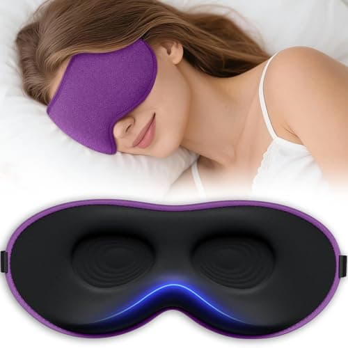 Vynix Sleep Mask for Women Men - Eye Masks for Side Sleepers, 3D Contoured Night Blindfold 100% Blockout Pressure-Free, Soft Lightweight Breathable Eye Cover Shade Sleeping for Airplane, Travel, Nap - Image 1