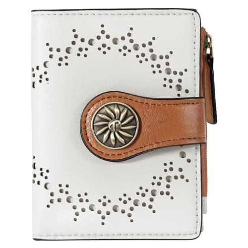 Tipmile Small Wallet for Women Bifold RFID Blocking Card Holder Leather Wallets with Zipper Coin Pocket - Image 1