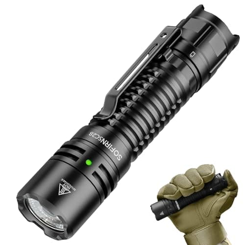 Sofirn SC28 Pocket Flashlight 2800 High Lumens, Rechargeable Tactical Falshlight Waterproof with Tail Switch & Two User Interfaces, Powerful LED Flash Light for EDC, Emergency, Camping, Outdoors - Image 1