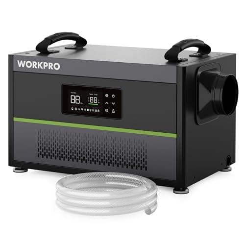 WORKPRO Crawl Space Dehumidifier, 145 Pint Commercial Dehumidifier for Basement, Warehouse and Garage, Covers 6000Sq. Ft, Drain Hose, Automatic Defrost, Memory Starting and Washable Filter - Image 1