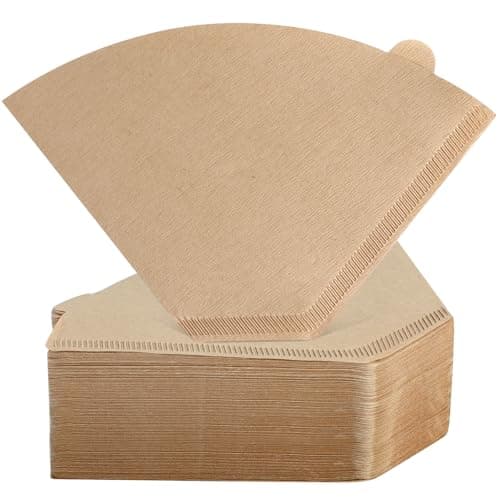 200Pcs Cone Coffee Filters #4, Clinuse Unbleached Size 04 Coffee Filters 8-12 Cup, Disposable Natural Paper Filters, No.4 Cone Filters Compatible with Ninja, Cuisinart, Pour Over and Drip Coffee Maker - Image 1