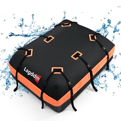 CYDDUP Roof Bag, Waterproof Soft Car Top Carrier Without Rack, 21 Cubic Feet Cargo Carrier for Top of All Vehicles with/Without Rack, Includes Anti-Slip Mat, 6 Door Hooks, Luggage Lock, Storage Bag - Image 1