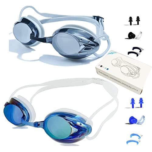 PHELRENA Swimming Goggles 2 pack, Professional Kids Swim Goggles Anti Fog UV Protection Clear Vision No Leaking for Men Women - Image 1