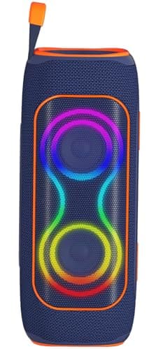 Musibaby 80W Bluetooth Speaker, Loud Portable Speaker with Deep Bass, Waterproof Outdoor Speaker with RGB Lights for Camping, Beach & Party, 24H Playtime, BT5.3, Dual Pairing - Image 1