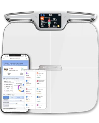Witcaremed Smart Scale for Body Weight with BMI, Body Fat, Muscle Mass, FSA&HSA Eligible, 8 Electrode High Precision Bathroom Scale, Scale with App, 56 Body Composition Measurement (White) - Image 1