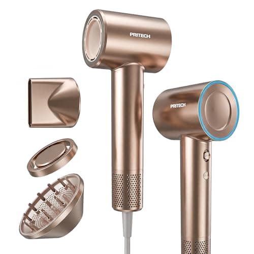 PRITECH Ionic High Speed Hair Dryer, Hair Oil-Infused Blow Dryer with Magnetic Attachments, Smart Constant Heat, Multiple Heat Speed Settings, Portable Low Noise Styler for All Hair Types Daily Use - Image 1