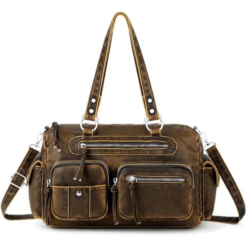Jourea Shoulder Bag for Women, Multi-Pocket Hobo Crossbody Handbag with Adjustable Strap Soft Vegan Leather Tote Bag for Work Travel Shopping - Image 1