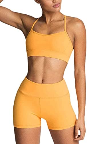 2 Piece Workout Sets for Women Gym Pilates Outfits Matching Short Sets - Image 1