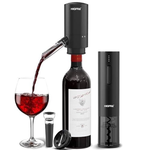 Fathers Day Gift Rechargeable Electric Wine Opener Set – 4-in-1 Wine Gift Set with Aerator, Vacuum Stopper & Foil Cutter – Perfect Mother’s Day Gift for Mom, Wine Lovers, Home, Kitchen & Party - Image 1