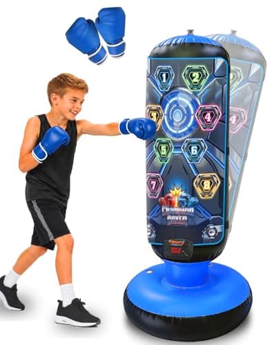 2026 New 52-Inch Punching Bag for Kids with Music,Birthday Gift for Boys