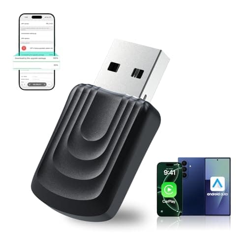 AACPLAY Mini 2 in 1 Wireless Carplay Adapter & Wireless Android Auto Adapter for Apple iPhone Samsung or Other AndroidPhone, USB Bluetooth Car Accessories for OEM Wired Carplay/Android Auto Cars - Image 1