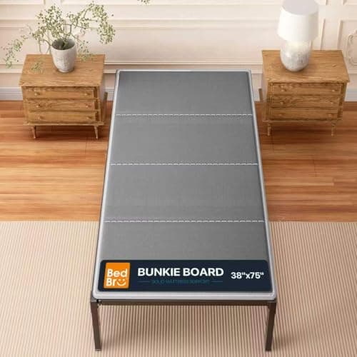 BedBro Twin Bunkie Board 10mm (38" x 75") – Grey Under Mattress Support, Anti-Sag & Noise-Free, Breathable Low Profile Bed Board for Metal Frame, Platform & Slatted Beds - Image 1