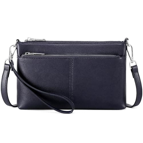 Kiss Sea Wristlet Wallet for Women Small Crossbody Bags Vegan Leather Shoulder Handbag for Women, Blue - Image 1