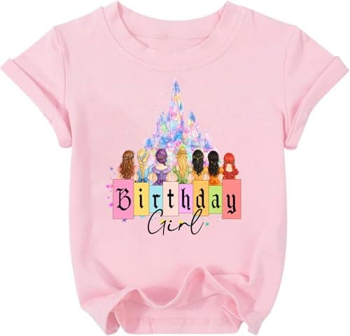 Birthday Girl Shirt Magical Shirts for Girls Prinecess Tshirt for Toddlers Kids Cute Graphic Tee Tops 4-12 Years - Image 1