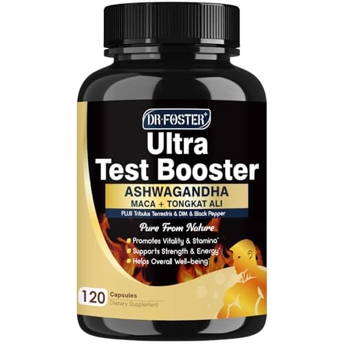 DRFOSTER Testosterone Booster for Men, Ultra Testosterone Formula 600mg Ashwagandha, Tongkat Ali & Maca - 120 Capsules - Image 1