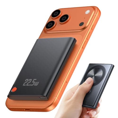 Aaoyun Magnetic Portable Charger 10000mAh, 15W Wireless & 22.5W PD Fast Charging Battery Pack, USB-C in/Out, Ultra-Strong Magnet for iPhone 17/16/15/14/13/12 Series, Black - Image 1
