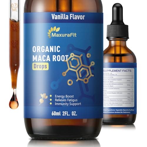 Maca Root Ashwagandha Liquid Drops - Maca and Ashwagandha Supplements with Goji Berry,Ginger Extract,L-Arginine and Magnesium Enhanced Energy 2 fl oz - Image 1