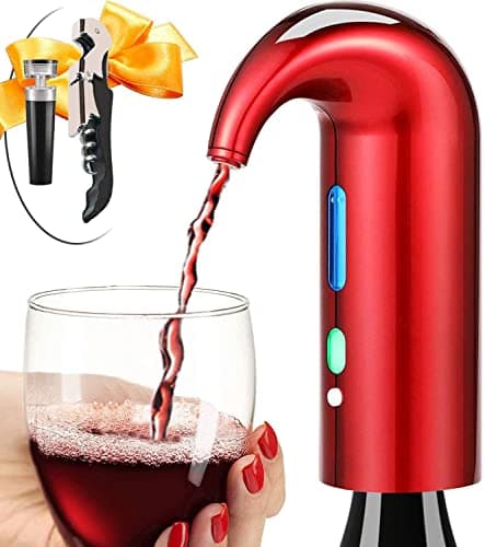 Fathers Day Wine Aerator Electric Wine Decanter – Easy One Touch Red & White Wine Accessories, Ideal for Beginners and Enthusiasts, Spout Pourer, Wine Preserver – Best Mothers Day Gift for Mom - Image 1