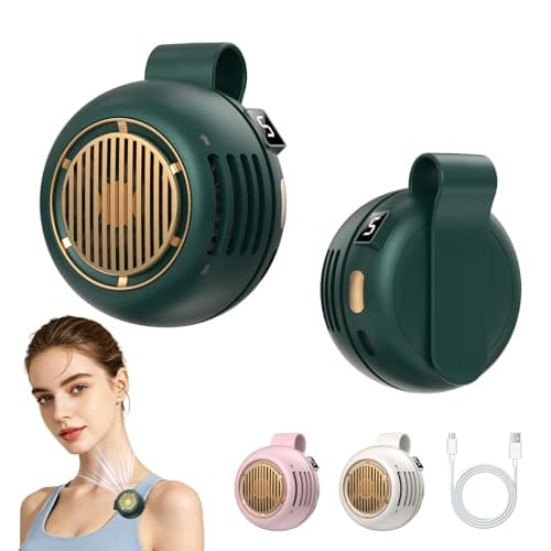 INKRAIMIN 360° Rotatable Clip-On Fan, Quiet Portable Personal Fan with LED Speed Display, 5 Adjustable Wind Levels from Gentle Breeze to Strong Airflow for Outdoor & Office - Image 1
