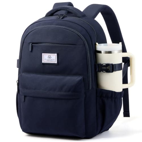 LOVEVOOK School Backpack with 40oz Cup Buckle, 15.6" Laptop Sleeve,Cute Work Backpack for Women & Teens,2 Compartments - Image 1