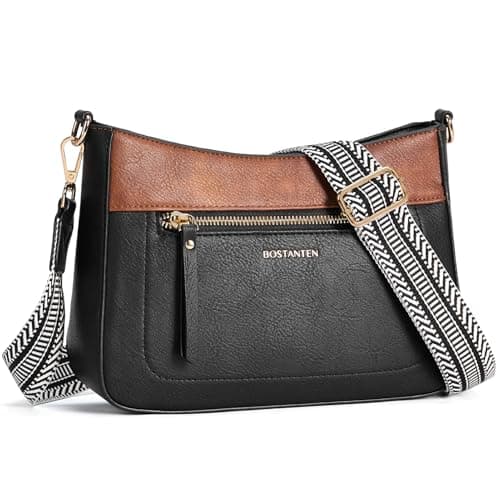 BOSTANTEN Crossbody Purses for Women Vegan Leather Shoulder Handbags Hobo Bag with Detachable Strap for Daily Travel & Work - Image 1