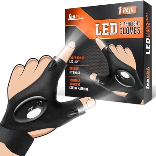 Lenski Fathers Day Gift for Husband Dad, Gifts for Men Flashlight Gloves, Fathers Day Gift from Daughter Wife Son, Dad Gifts for Him Dad Husband, Birthday Gifts for Men Him Grandpa - Image 1
