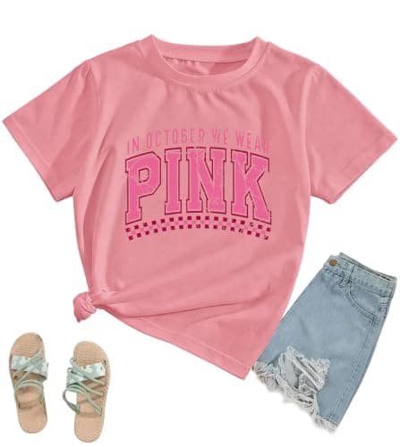 Breast Cancer Awareness Shirt Women-in October We Wear Pink T-Shirt Early Detection Save Lives Support Survivor Tee Top - Image 1