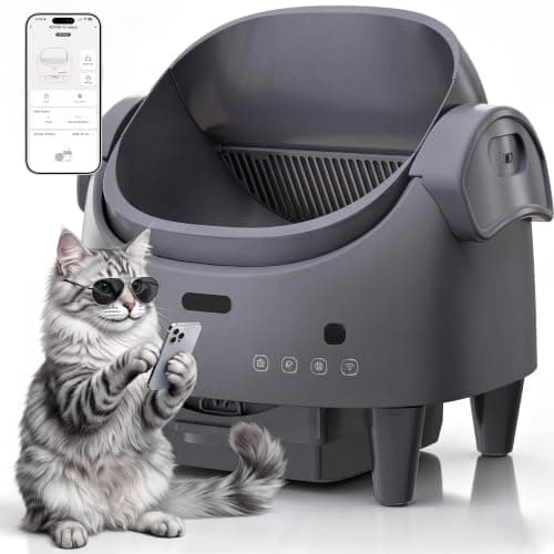 Automatic Cat Litter Box, Self-Cleaning Litter Box with Open-Top Design, 15-Layer Safety Protection System & Smart App Control, Electric Cat Litter Box with Adjustable Entry Height & Odor Control - Image 1