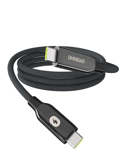 Omnibar Heavy Duty USB C Cable (3FT/Braided), USB C 3.2 Gen 2X2 Cable, 20Gbps Data Transfer, 4K Monitor Display, 240W USB C Charging Cable for iPhone 17/16/15, iPad, MacBook, CarPlay, Hub,Docking,SSDs - Image 1