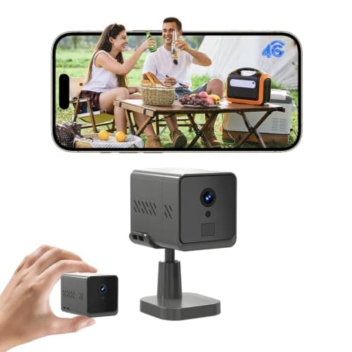 Inetzora 2K Mini 4G LTE Wireless Security Hidden Camera No WiFi Needed