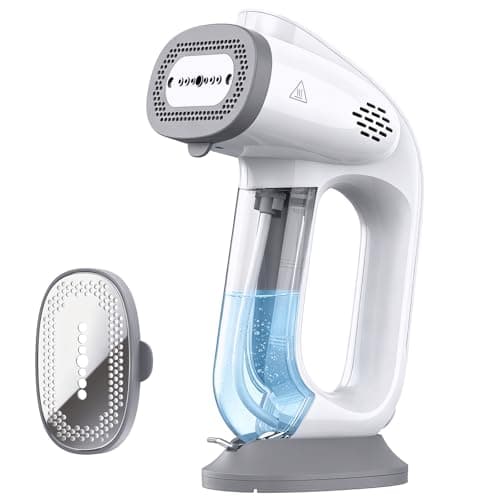 Steamer for Clothes, 110-240V Travel Steamer with 2500Pa Vacuum Suction, NTC Control, Burst Steam, 30% Quick Wrinkle Removal, Portable Handheld Steamer&Iron 2 In 1 for Travel and Home Use (Light Grey) - Image 1
