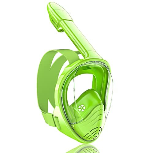QingSong Kids Snorkel Mask Full Face, Snorkeling Set with Camera Mount, 180 Degree Panoramic View Snorkeling Gear Anti-Fog Anti-Leak - Image 1