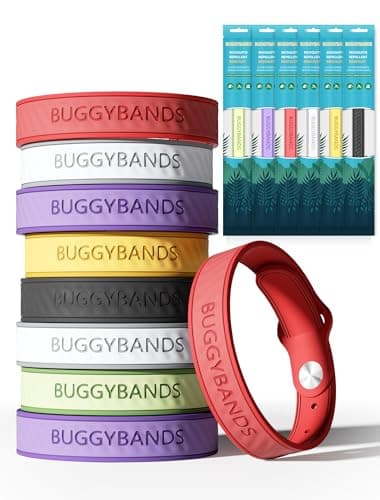BuggyBands Mosquito Repellent Bracelets,18 Pack Silicone Mosquito Repellent Bands with DEET Free, Natural & Waterproof Bug Wristbands for Kids and Adults, Outdoor Traveling Protection - Image 1